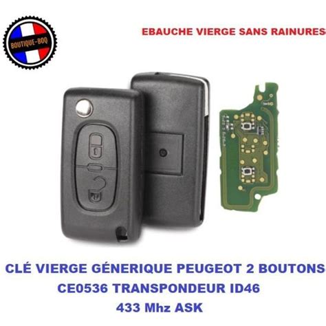 Cl Vierge Id Peugeot Ce Sw Cle Boutons Lame Va