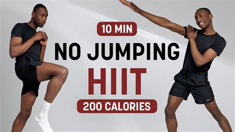 10 MIN NO JUMPING HIIT WORKOUT Burn 200 Calories For Fat Loss No