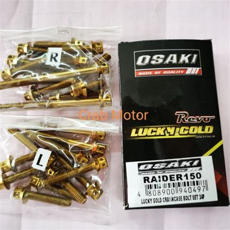 Osaki Gold Crankcase Bolt Set Raider Carb Pcs Shopee Philippines