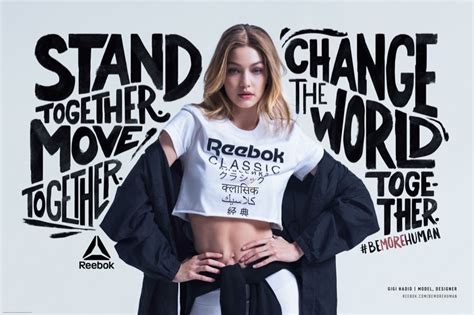 Gigi Hadid Reebok Be More Human Ad Campaign