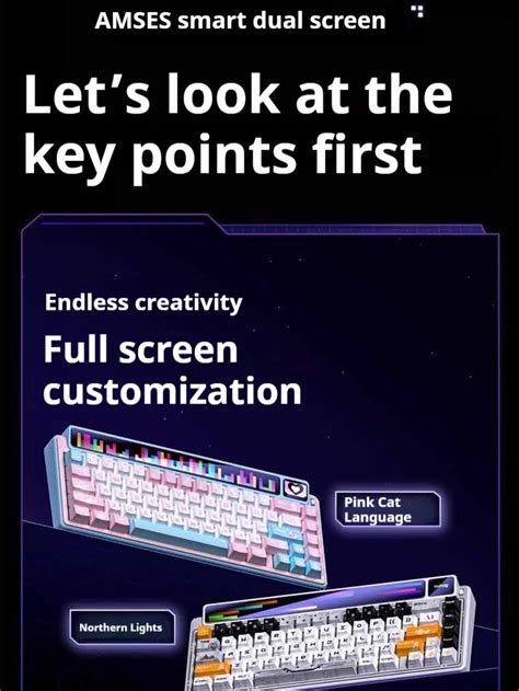 LEOBOG AMG65 Three Mode Smart Screen Customized Mechanical Keyboard GASKET Structure Hot Plug