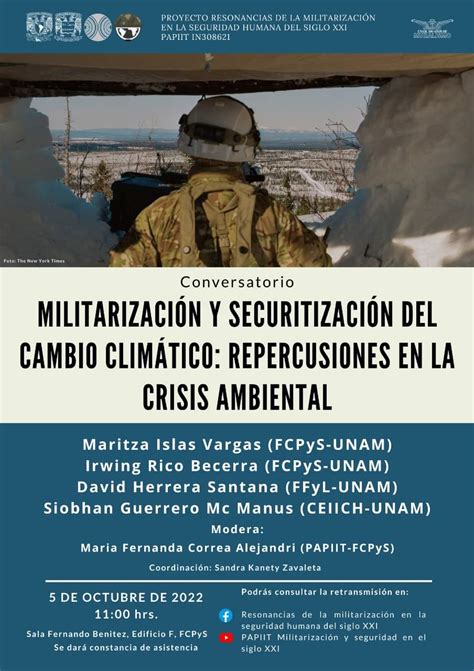 FCPyS UNAM on Twitter Conversatorio Militarización y securitización