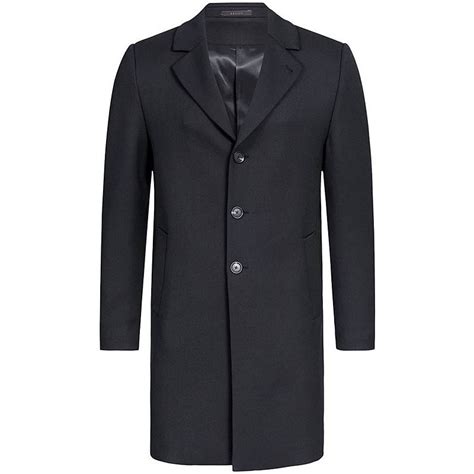 Manteau Homme Noir Laine Polyester Et Stretch Lavable En Machine