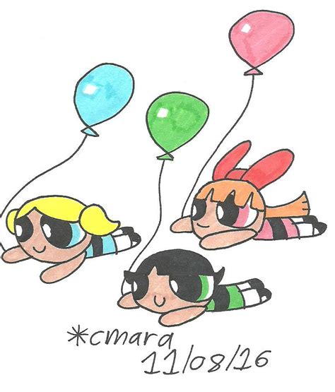 Powerpuff Girls And Their Balloons By Cmara On Deviantart