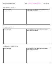 Verifying Inverses Assignment Pdf Verifying Inverses Assignment