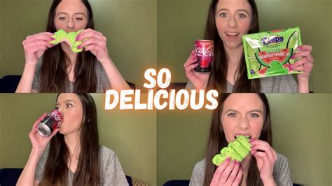 Trying Sour Watermelon Peeps And Starlight Coca Cola Youtube