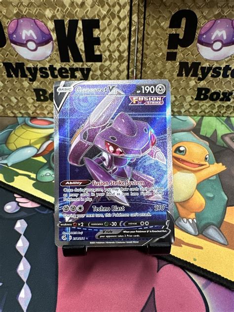 Pok Mon Tcg Genesect V Fusion Strike Holo Full Art Ebay