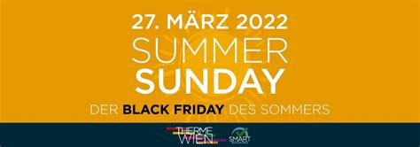 Nur Am M Rz Summer Sunday Aktion In Der Therme Wien Wien Holding