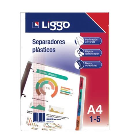 SEPARADOR LIGGO A4 PLASTICO 5 POSIC 7600200 Rayuela