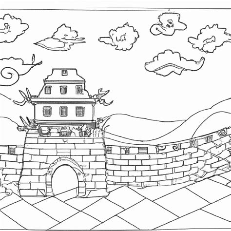 Grande Muralha Da China Desenhos Para Imprimir E Colorir