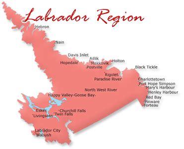 Map of Canada Regional City in the Wolrd: Labrador Map Regional ...