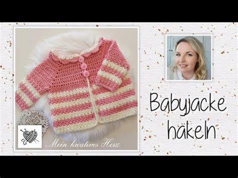 Babyjacke häkeln Gr 62 Mein kreatives Herz YouTube