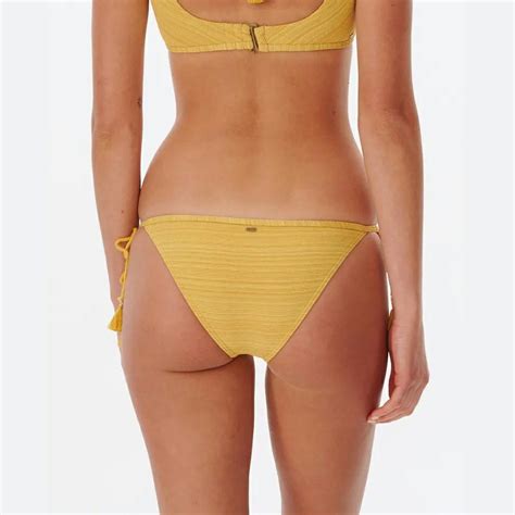 Rip Curl Wanderer Tie Side Bikini Bottoms Mustard Southern Man