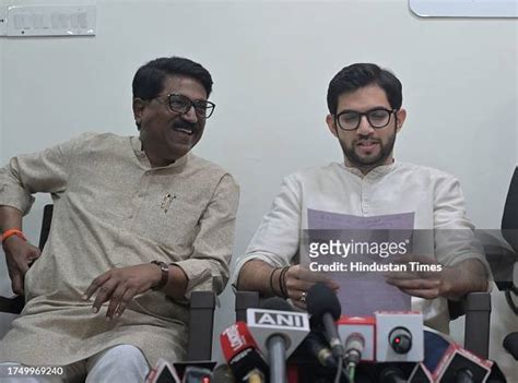 Shiv Sena leader Aditya Thackeray interacts with media at Matoshree ...