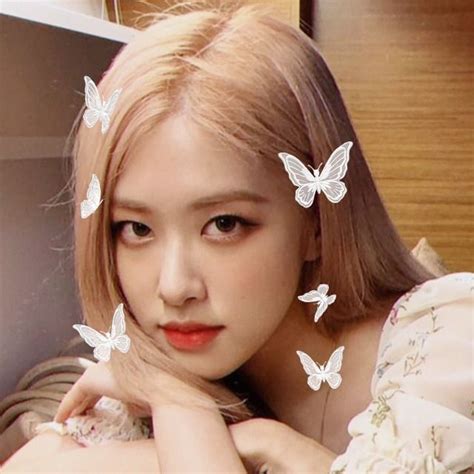 𝑡ℎ𝑒𝑎 rosé butterfly filter icons pls Lisa Rosé Rosé And Lisa Rose