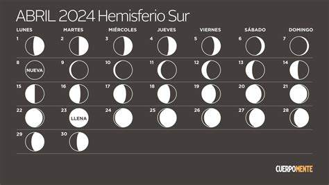 Calendario Lunar 2024 Abril Rubia Claribel