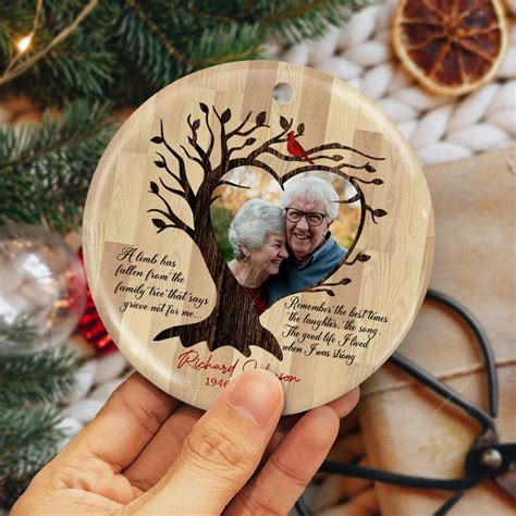 Memorial Ornaments With Picture | Memorial Photo Ornaments Personalized ...