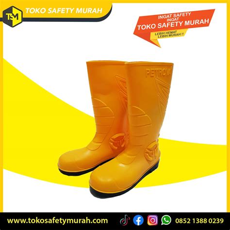 Sepatu Boot Petrova Ultimate Steel Toe Ujung Besi Baja Pvc Kuning