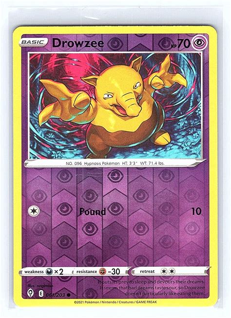 2021 Pokemon Evolving Skies Drowzee Reverse Holo 61 EBay