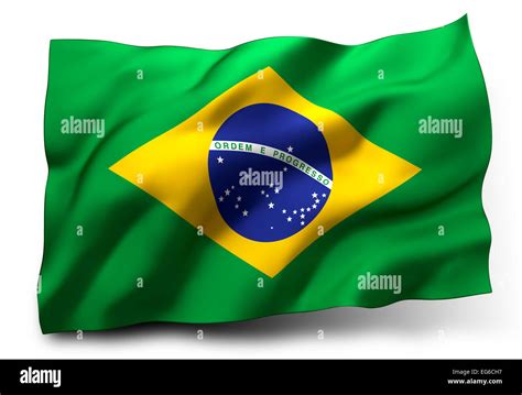 Brazilian Flag Waving