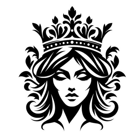 El logotipo de la cara de belleza monocromática de resplandor gracioso