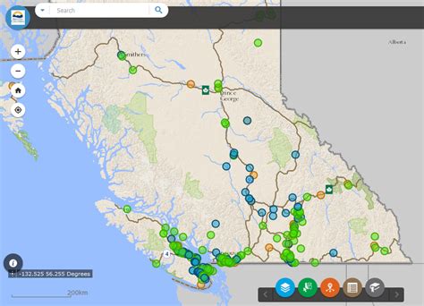 List of Active Wells - Province of British Columbia