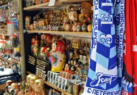 ST. PETERSBURG, RUSSIA - May 20, 2016: Russian souvenirs. Russian ...