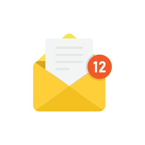 New Incoming Messages Icon In Flat Style Envelope With Notification