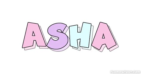 Asha Logo | Free Name Design Tool from Flaming Text