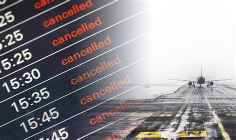 Flights snow: What are your rights for cancelled flights and can you ...