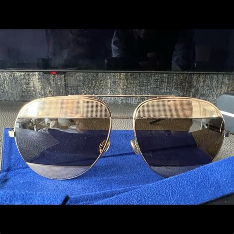 Dior Accessories Christian Dior Gold Split Sunglasses Poshmark