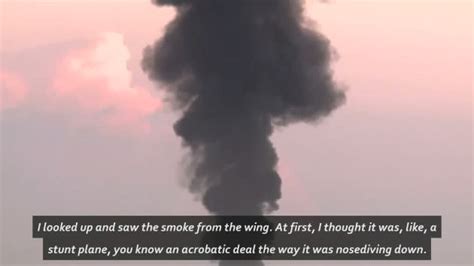 Eyewitnesses describe terrifying moment of plane crash