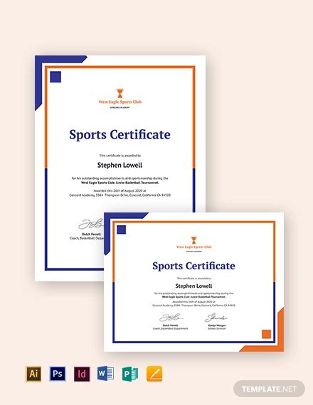 Sports Certificate - 28+ Examples, Format, How to Make, Pdf