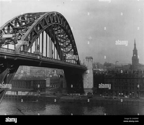 Newcastle On Tyne Tyne Bridge Seen From Gateshead March 24 1948