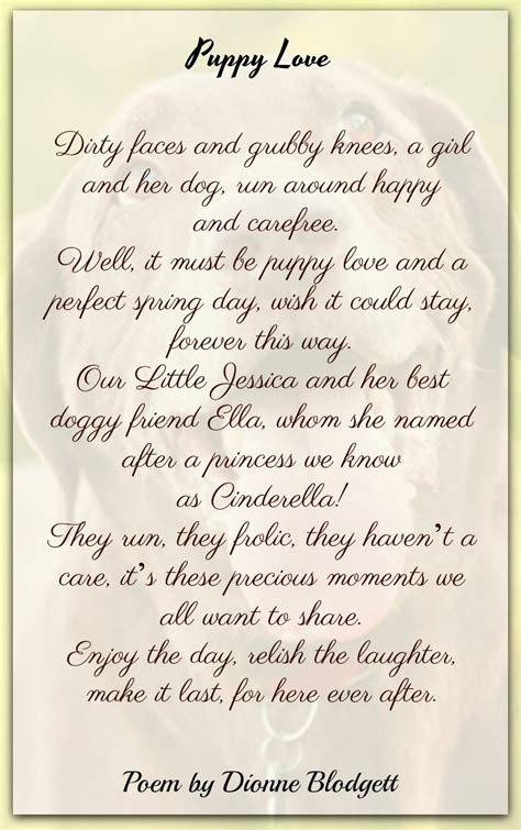 Puppy Love-Dionne Blodgett | Pet Poems