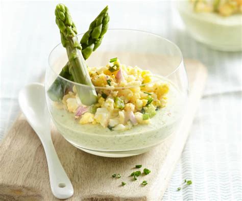 Verrine crème d asperge verte et mimosa d asperge aux œufs Cookidoo