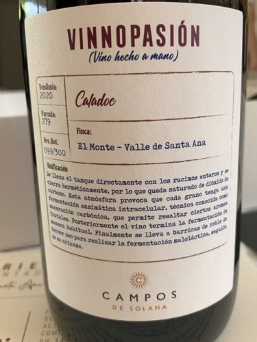 Campos de Solana Vinnopasión Caladoc Vivino US