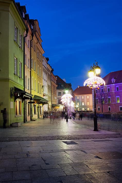 Old Town in Warsaw at Night Photograph by Artur Bogacki