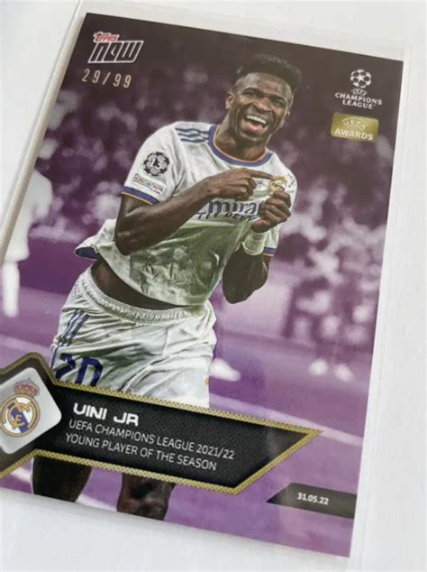 VINICIUS JUNIOR TOPPS Now UEFA Champions League 2021 22 Parallel 99