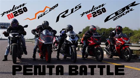 Honda Cbr250r Vs Yamaha R15m Vs Ktm Rc200 Vs Bajaj Pulsar N250 Vs