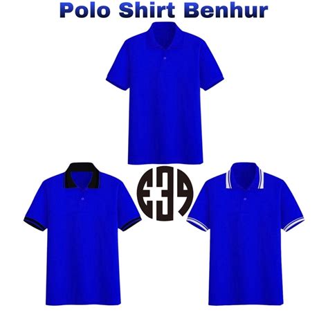 Jual E39 Fashion Polo Shirt Benhur Polos Lengan Pendek Kaos Kerah