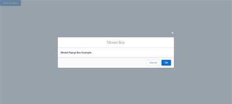 Modal Popup In Lightning Component Salesforce