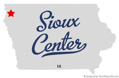 Sioux Center Iowa Map - Candie Virginia