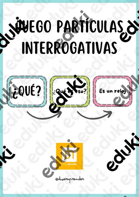 Juego Tarjetas Part Culas Interrogativas Didactico Comprensi N