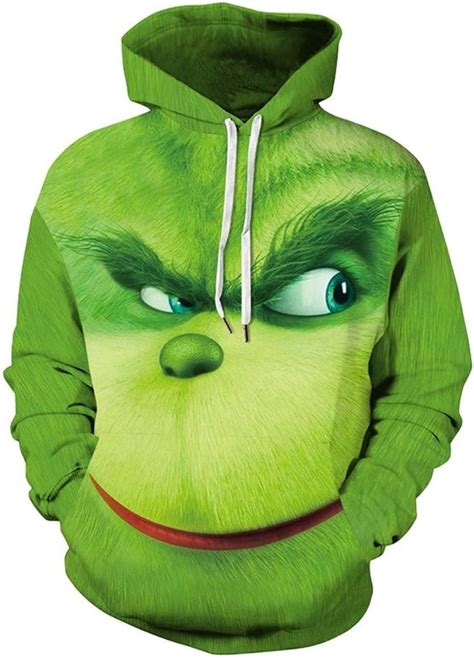 Amwff The Grinch Hoodie Mens 3d Print Hoodie Christmas Jumper