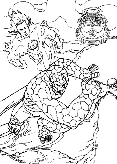 36 Best Fantastic Four Coloring Pages For Kids Updated 2018