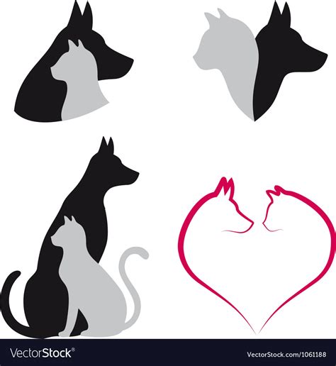 Cat And Dog Royalty Free Vector Image Vectorstock