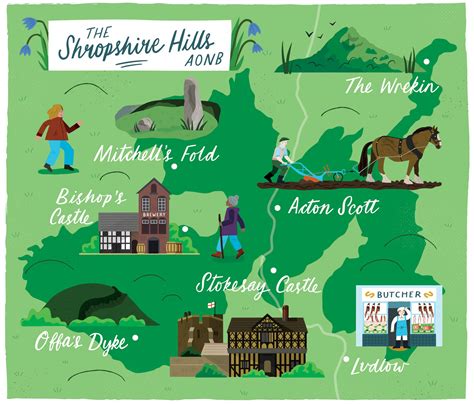 A series of illustrated maps for Discover Britain Magazine