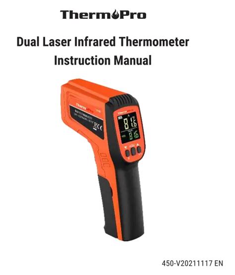 Thermopro Tp Dual Laser Infrared Thermometer Instruction Manual