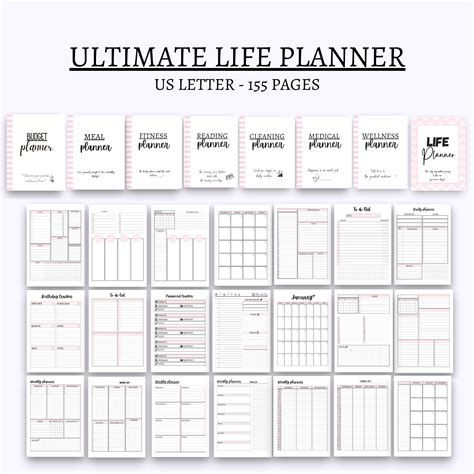 Ultimate Life Planner Life Binder Planner Bundle Daily Planner Etsy Uk